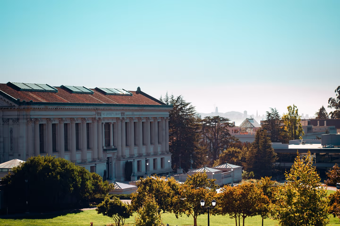 Doe Library seen across Memorial Glade on the UC Berkeley campus
