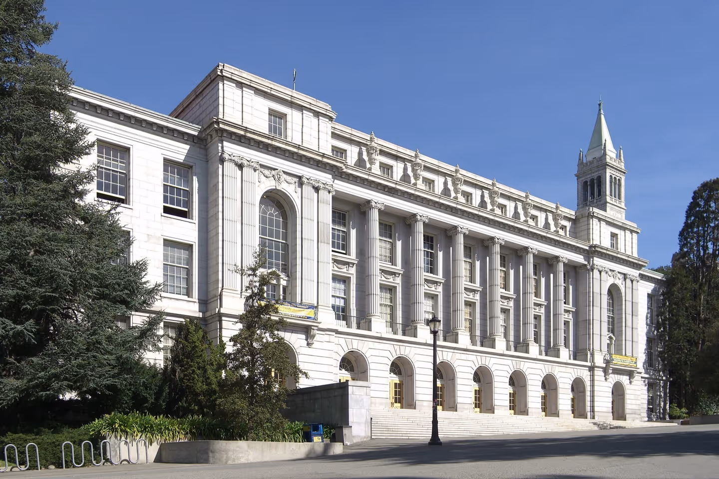 Wheeler Hall and Sather Tower on the UC Berkeley campus